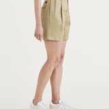 Shorts Dockers de Mujer Pleated Harvest Gold Beige - ECRU