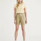 Shorts Dockers de Mujer Pleated Harvest Gold Beige - ECRU