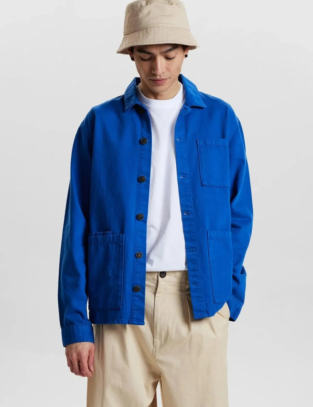 Sobrecamisa Anerkjendt Oscar Twill True Blue - ECRU