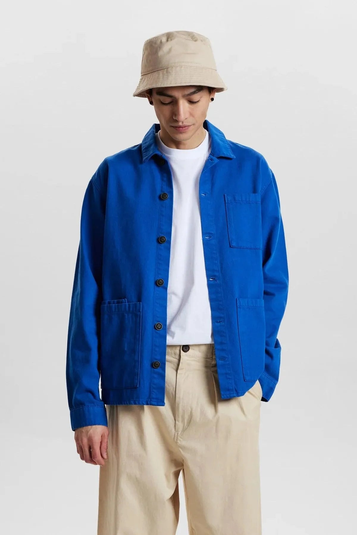 Sobrecamisa Anerkjendt Oscar Twill True Blue - ECRU