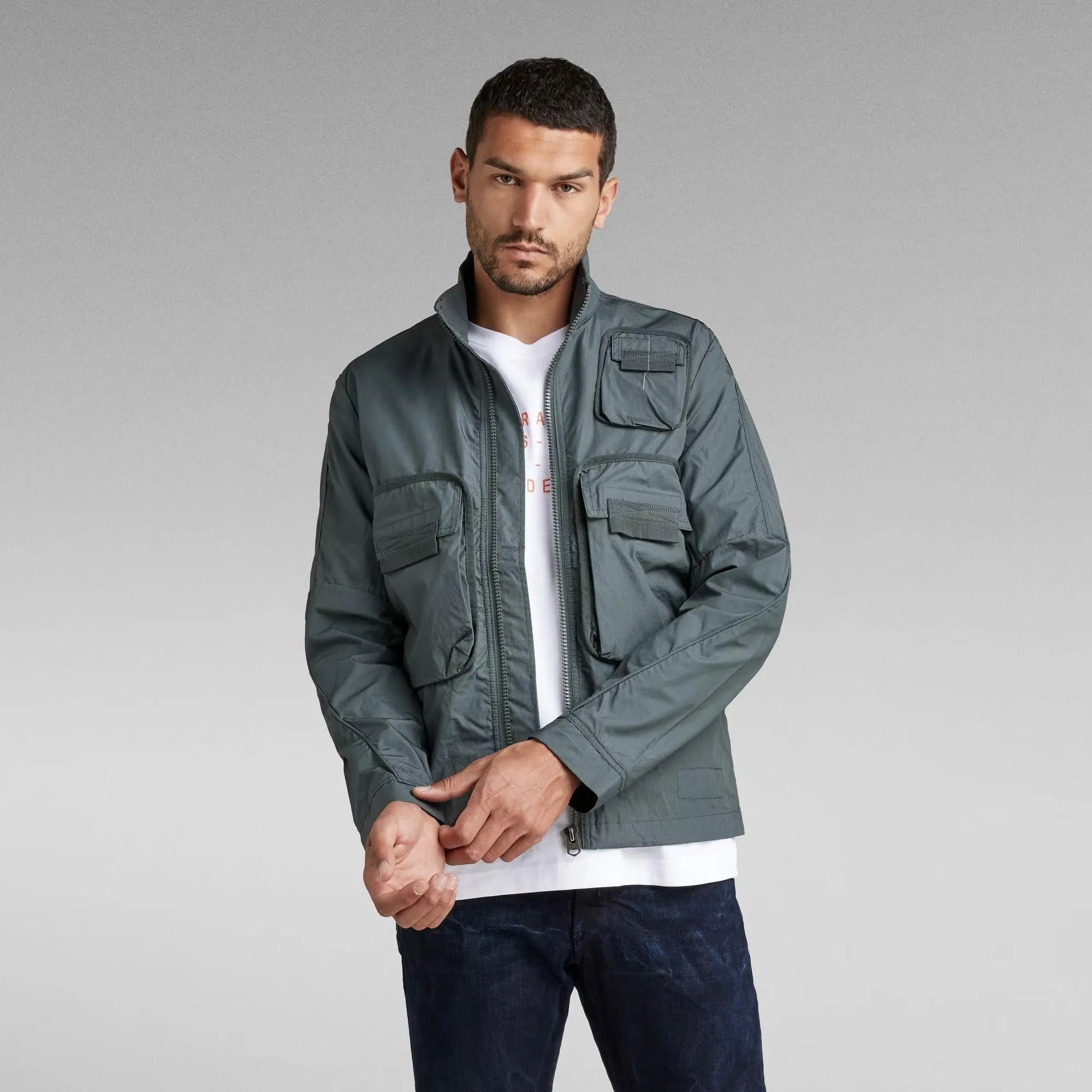 Sobrecamisa Bound Pocket Track Bomber - ECRU