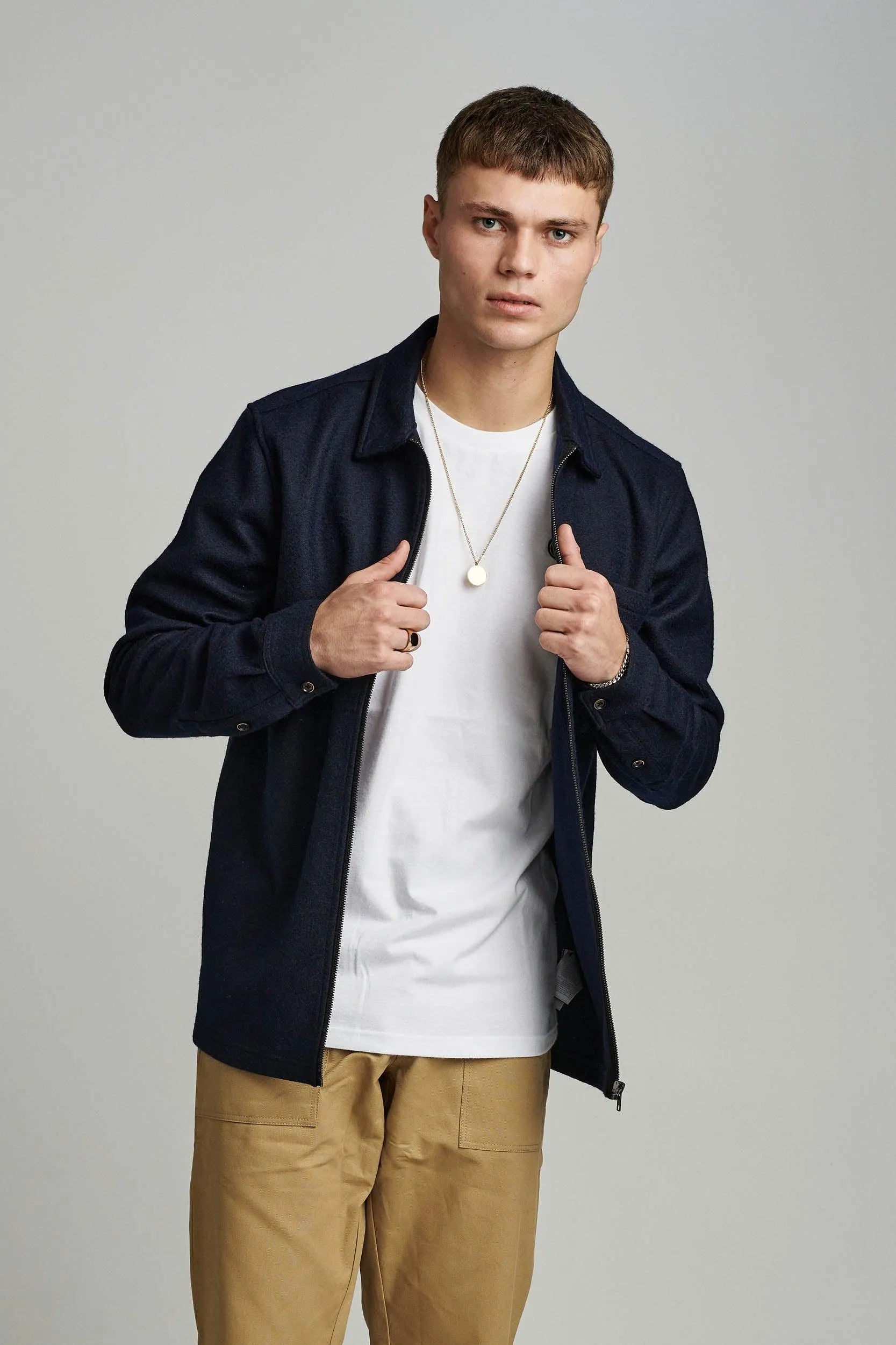 Sobrecamisa de Lana Oscar - ECRU