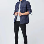 Sobrecamisa denim con relleno acolchada - ECRU