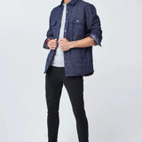 Sobrecamisa denim con relleno acolchada - ECRU