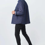 Sobrecamisa denim con relleno acolchada - ECRU