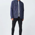 Sobrecamisa denim con relleno acolchada - ECRU