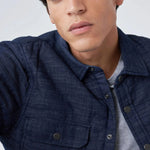 Sobrecamisa denim con relleno acolchada - ECRU