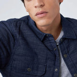 Sobrecamisa denim con relleno acolchada - ECRU