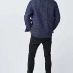 Sobrecamisa denim con relleno acolchada - ECRU