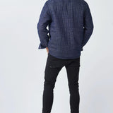 Sobrecamisa denim con relleno acolchada - ECRU