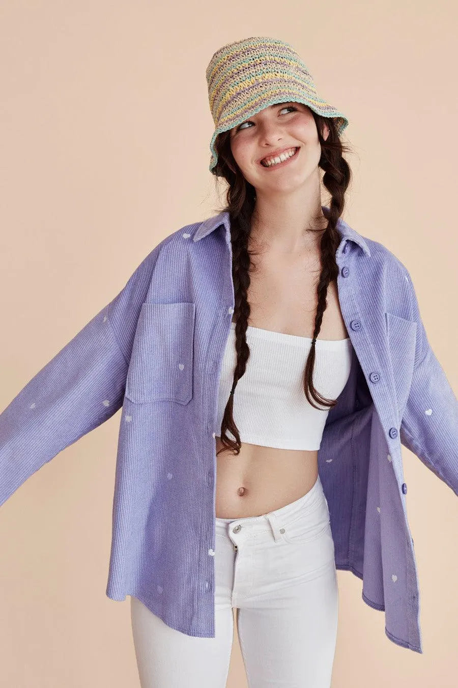 Sobrecamisa Oversize Pana - ECRU