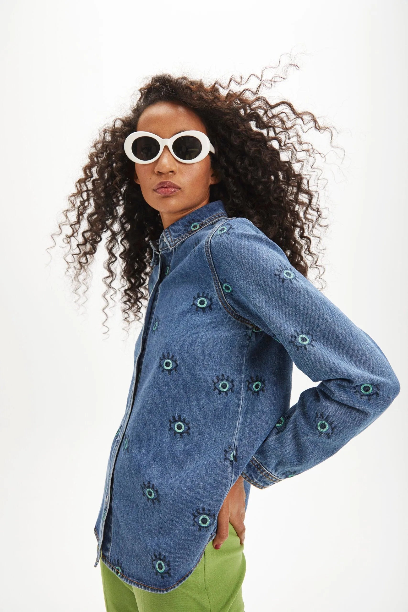 Sobrecamisa vaquera estamapada - ECRU