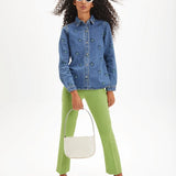 Sobrecamisa vaquera estamapada - ECRU