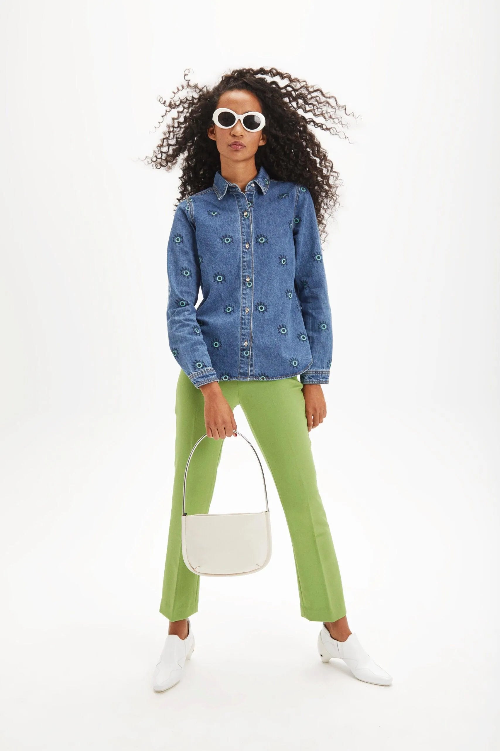 Sobrecamisa vaquera estamapada - ECRU