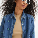 Sobrecamisa vaquera estamapada - ECRU