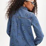 Sobrecamisa vaquera estamapada - ECRU