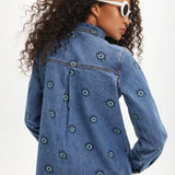 Sobrecamisa vaquera estamapada - ECRU