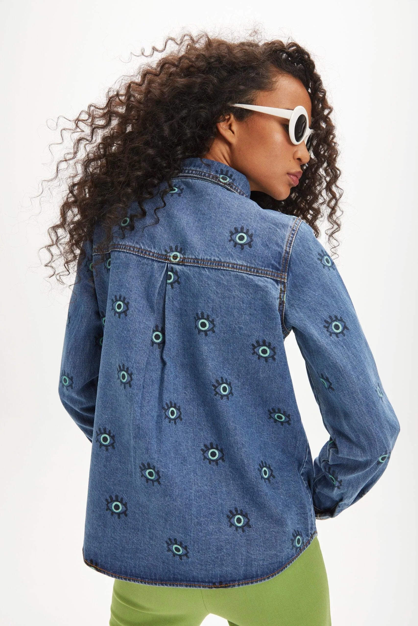 Sobrecamisa vaquera estamapada - ECRU