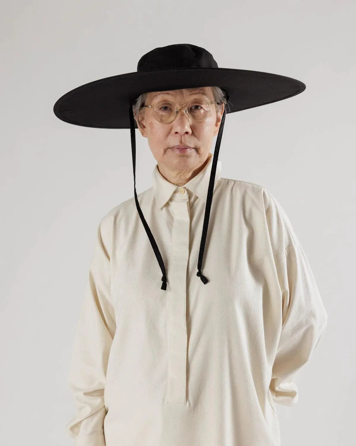 Sombrero Baggu Packable Sun Hat Black - ECRU