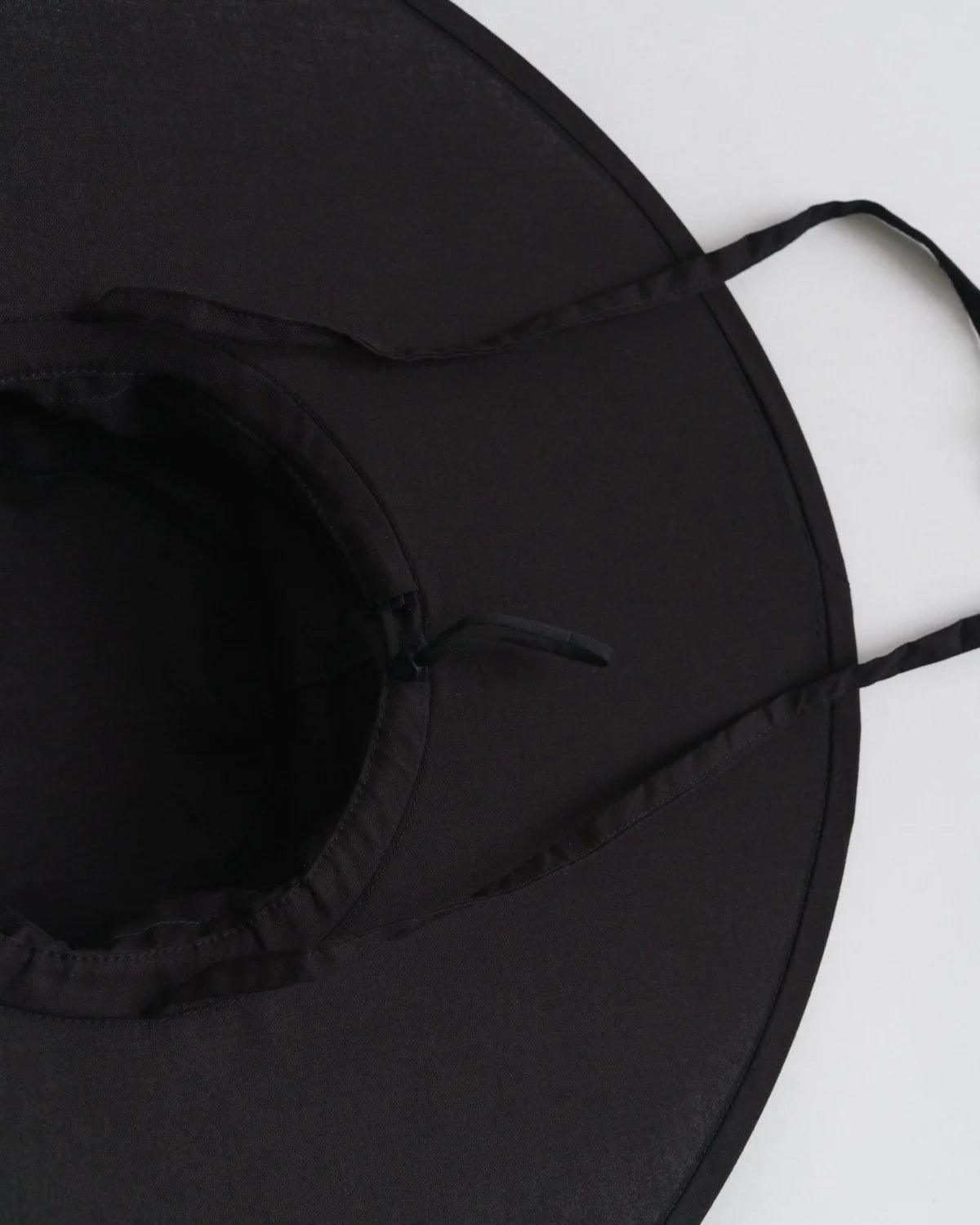 Sombrero Baggu Packable Sun Hat Black - ECRU
