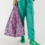 Standard Baggu Raspberry Happy - ECRU