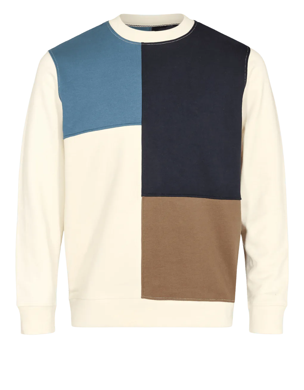 Sudadera Akallen Colorblock Terry Tofu - ECRU