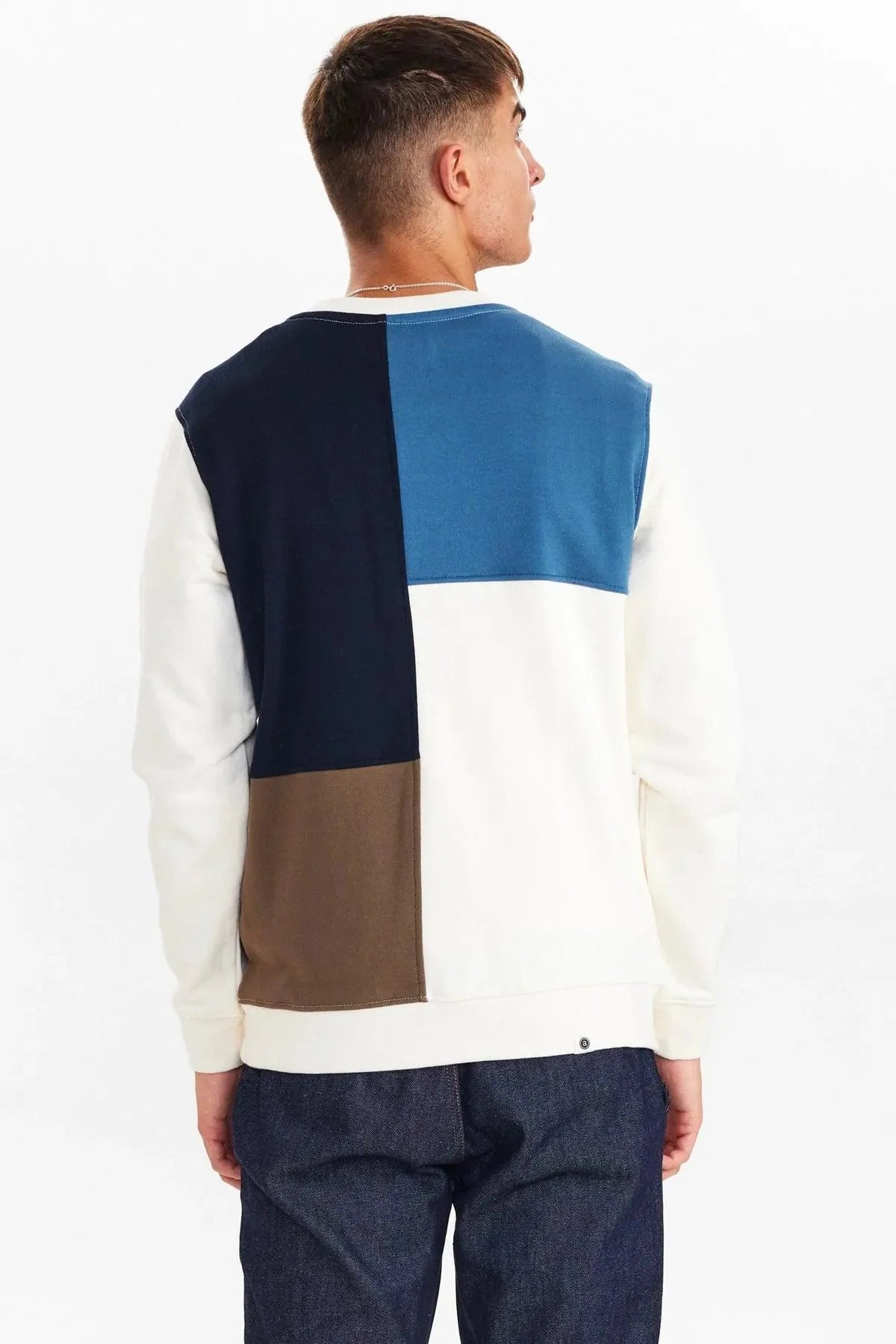 Sudadera Akallen Colorblock Terry Tofu - ECRU