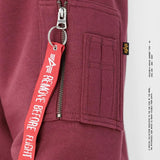 Sudadera Alpha Industries Dark Side Hoody Burgundy - ECRU