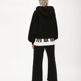 Sudadera capucha piano - ECRU