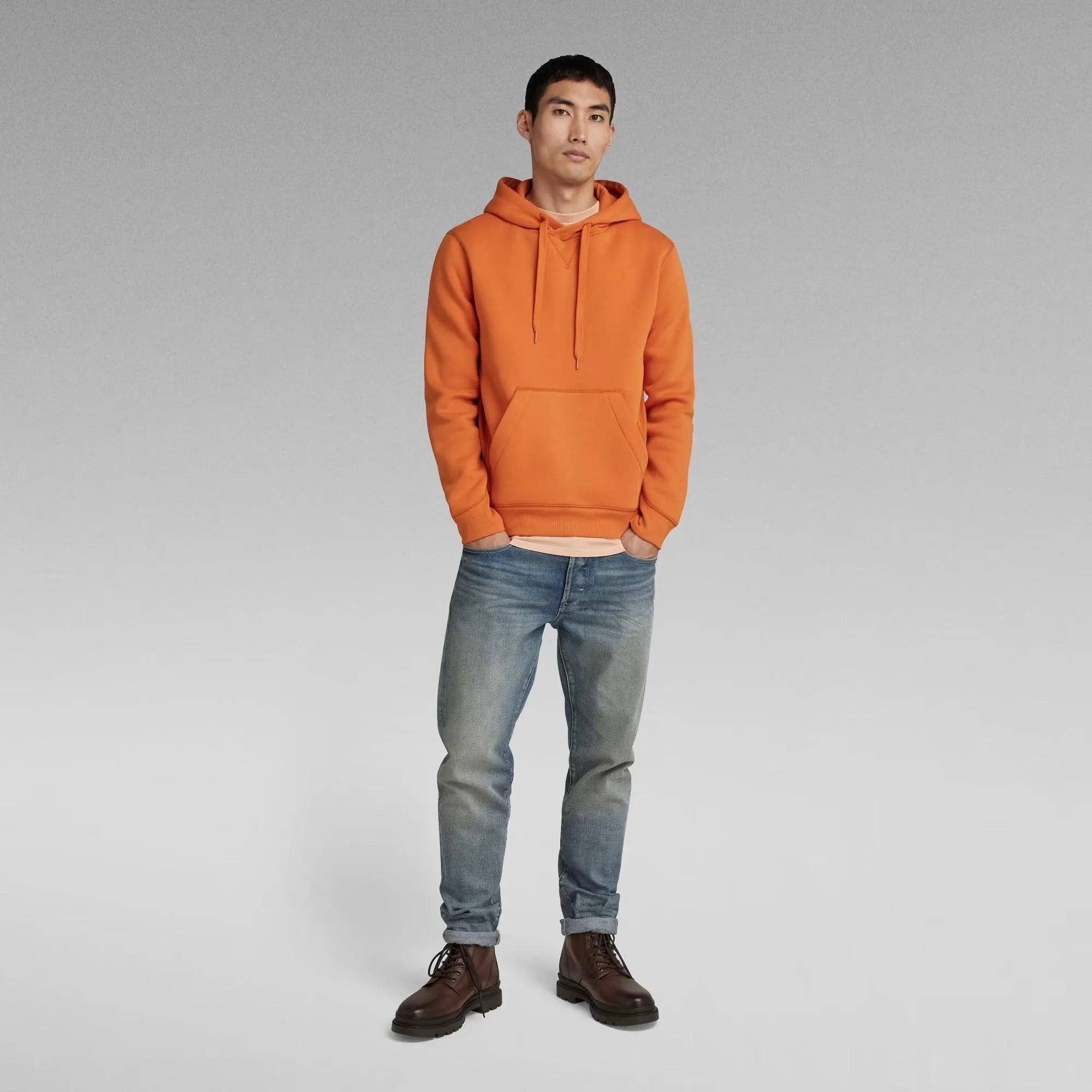 Sudadera Con Capucha Premium Core Burned Orange - ECRU