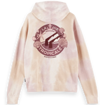 Sudadera con capucha y diseño de felpa teñida en Tie Dye - ECRU