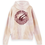 Sudadera con capucha y diseño de felpa teñida en Tie Dye - ECRU