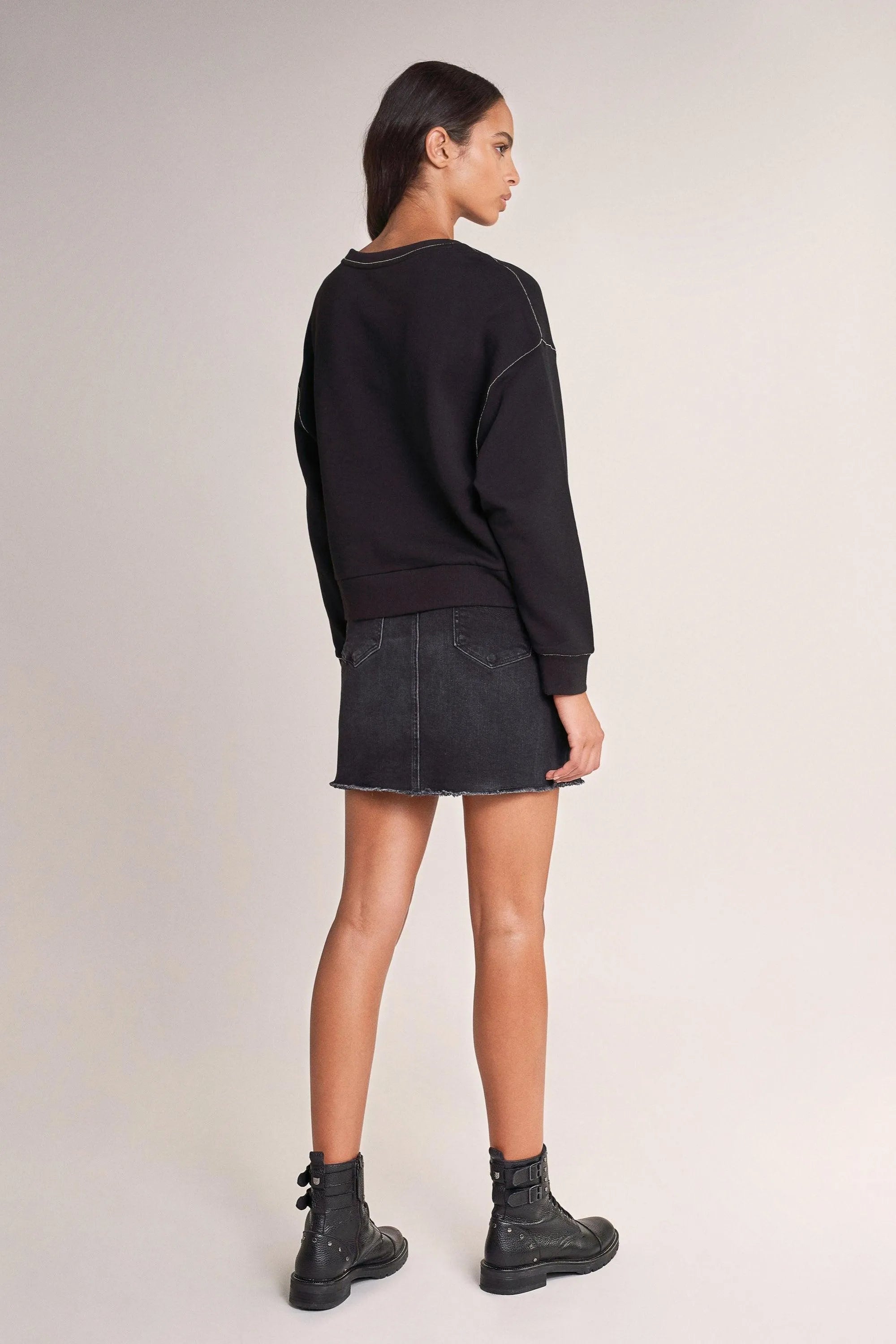 Sudadera con cordón metálico - ECRU