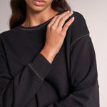 Sudadera con cordón metálico - ECRU