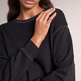 Sudadera con cordón metálico - ECRU