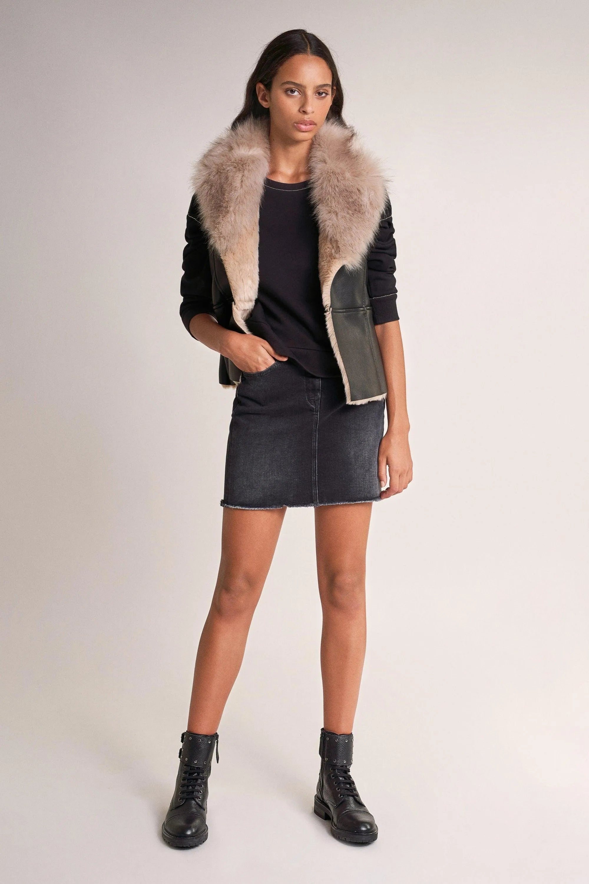 Sudadera con cordón metálico - ECRU