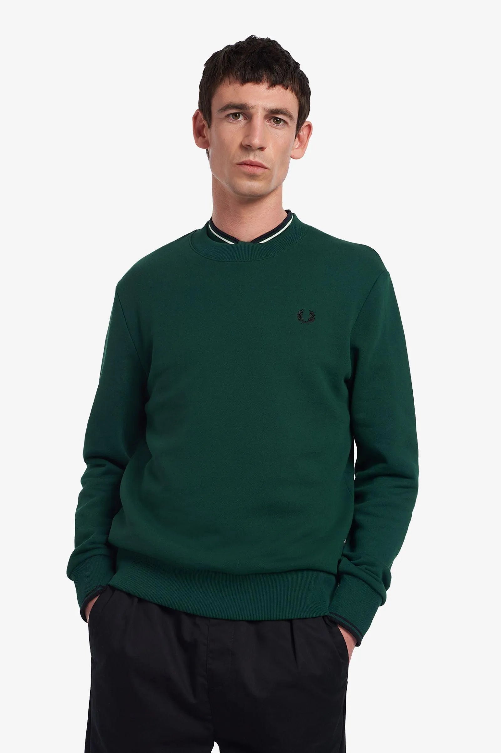 Sudadera con cuello redondo - ECRU