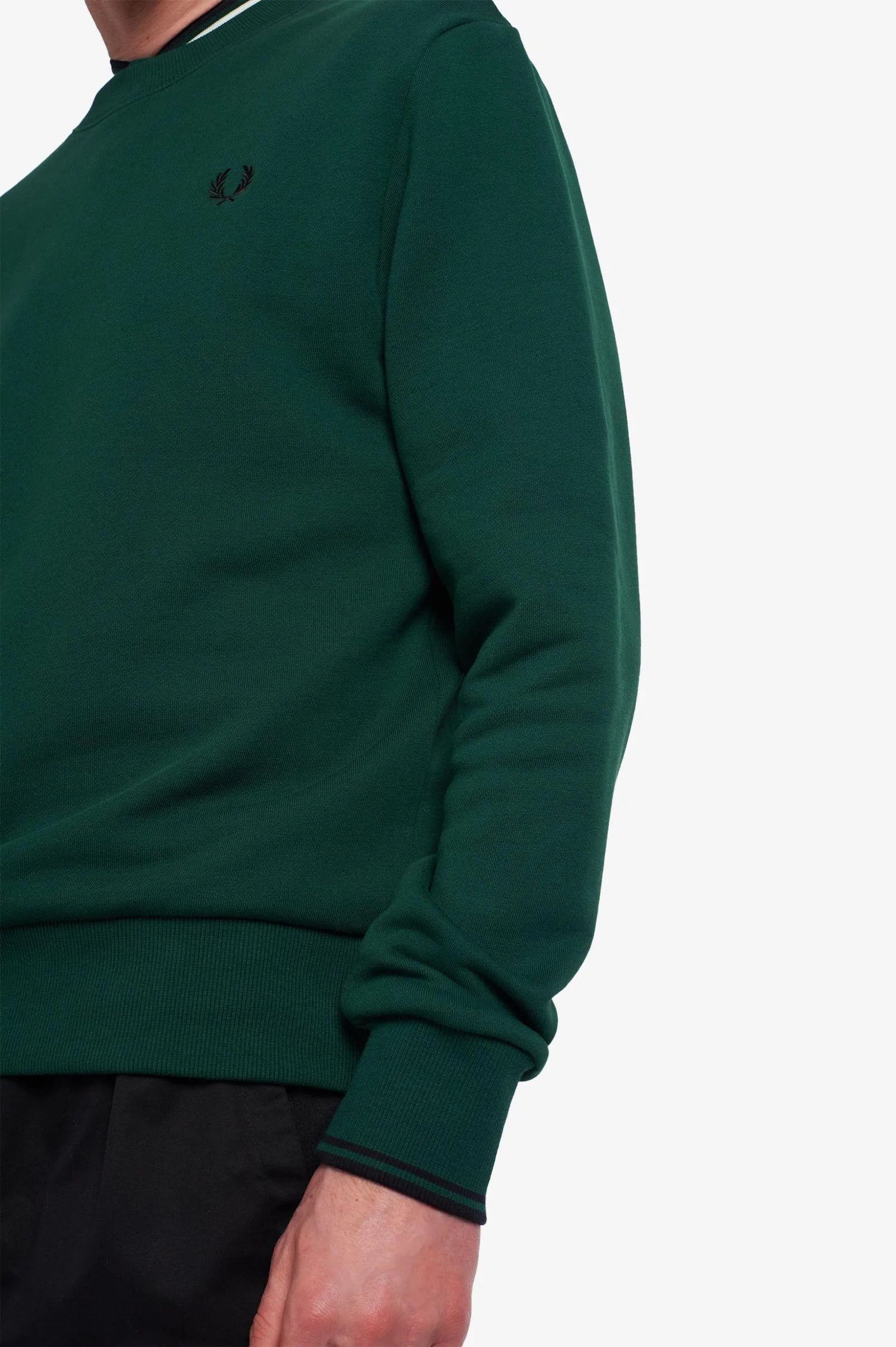 Sudadera con cuello redondo - ECRU