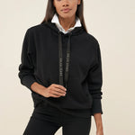 SUDADERA CON TIRAS SALSA - ECRU