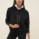 SUDADERA CON TIRAS SALSA - ECRU