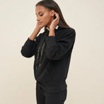 SUDADERA CON TIRAS SALSA - ECRU