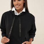 SUDADERA CON TIRAS SALSA - ECRU