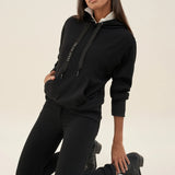 SUDADERA CON TIRAS SALSA - ECRU