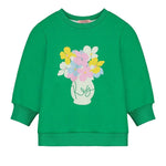 Sudadera corta manga abullonada - ECRU