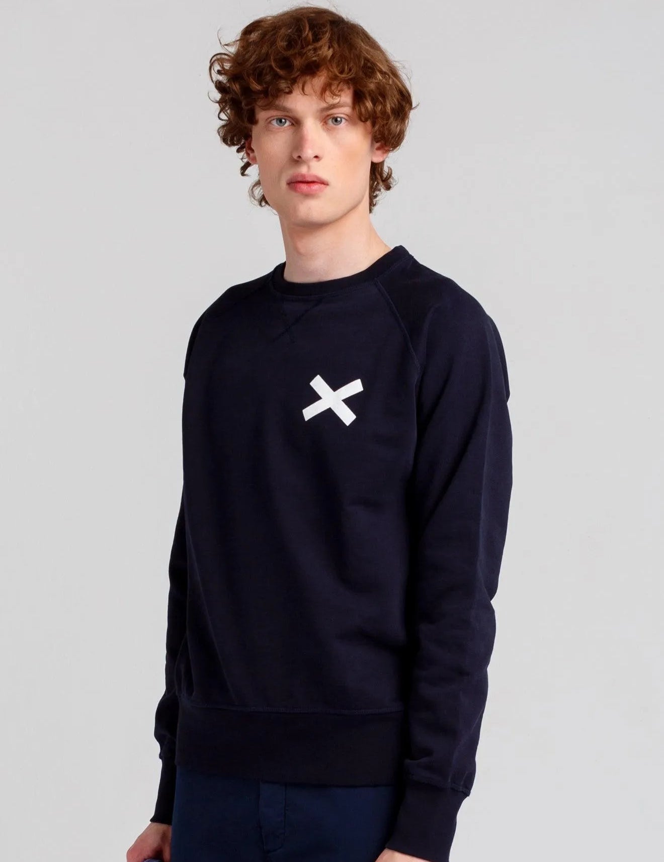 Sudadera Cross Azul - ECRU