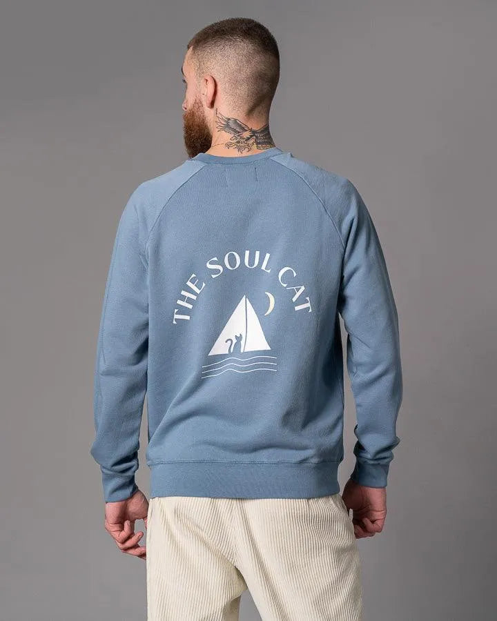 Sudadera Cunha The Soul Cat Captain's Blue - ECRU