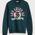 Sudadera de cuello redondo con motivo gráfico - ECRU