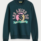 Sudadera de cuello redondo con motivo gráfico - ECRU