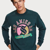 Sudadera de cuello redondo con motivo gráfico - ECRU