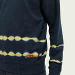 Sudadera de cuello redondo de felpa con teñido anudado - ECRU